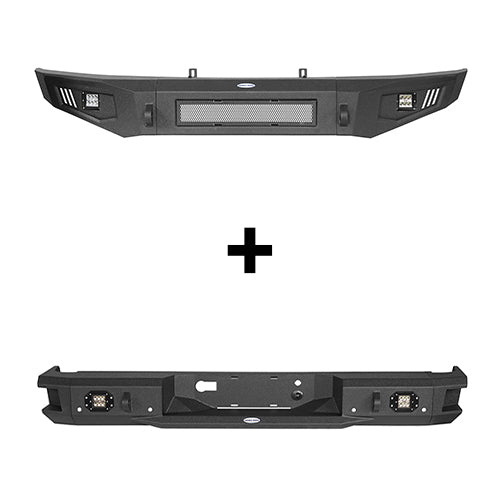 Ford F-150 Full Width Front Bumper & Rear Bumper for 2009-2014 Ford F-150 - LandShaker 4x4 LSG.8201+8203 2
