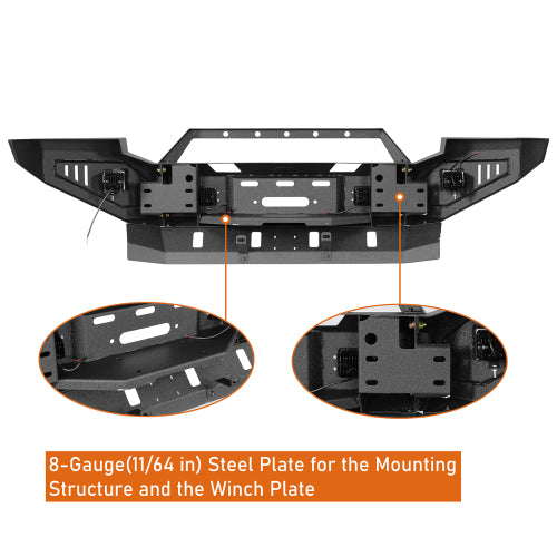 LandShaker Front Bumper w/ Winch Plate for 2005-2007 Ford F-250 lsg8505 11