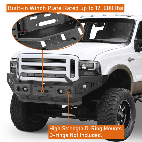 LandShaker Front Bumper w/ Winch Plate for 2005-2007 Ford F-250 lsg8505 9