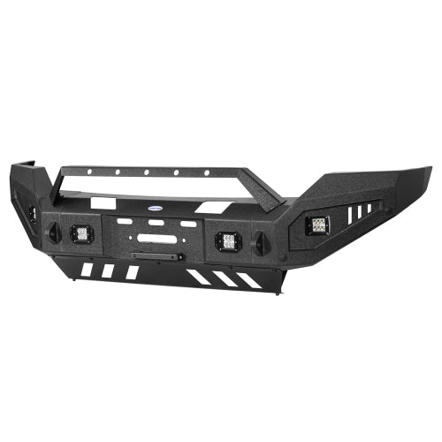 LandShaker Front Bumper w/ Winch Plate & LED Spotlights for 2011-2016 Ford F-250 lsg8525 5