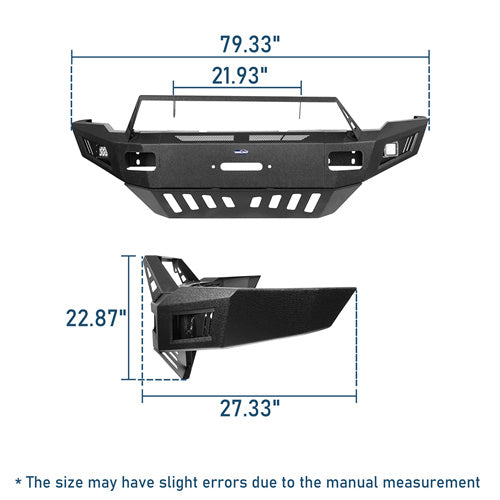 Full Width Front Bumper w/ Winch Plate (10-18 Ram 2500) - LandShaker
