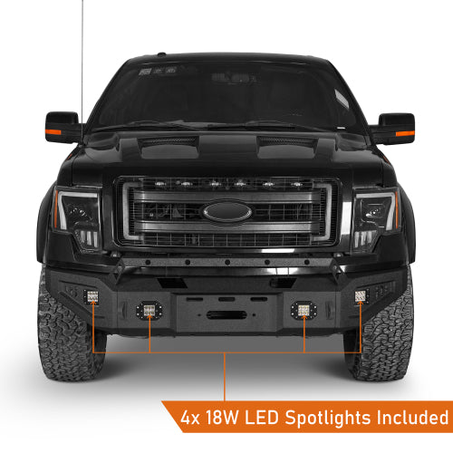 LandShaker Full Width Front Bumper w/ Winch Plate for 2009-2014 Ford F-150, Excluding Raptor lsg8213s 8