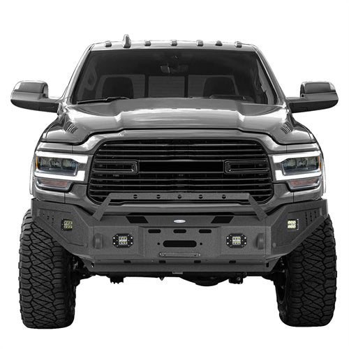 LandShaker Full Width Front Bumper w/ Winch Plate & LED Spotlights for 2019-2023 Ram 2500 lsg6305ab 2