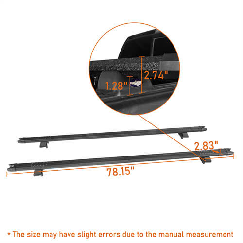 Heavy Duty Aluminum Truck Bed Rack Low Profile Adjustable Crossbars Rack For All Common Trucks - LandShaker4x4
