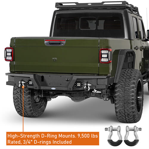 Jeep Gladiator Rear Bumper for 2020-2024 Jeep Gladiator JT - LandShaker 4x4 ls7003 5