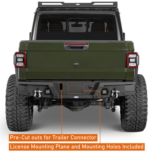 Jeep Gladiator Rear Bumper for 2020-2024 Jeep Gladiator JT - LandShaker 4x4 ls7003 6