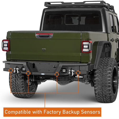 Jeep Gladiator Rear Bumper for 2020-2024 Jeep Gladiator JT - LandShaker 4x4 ls7003 8