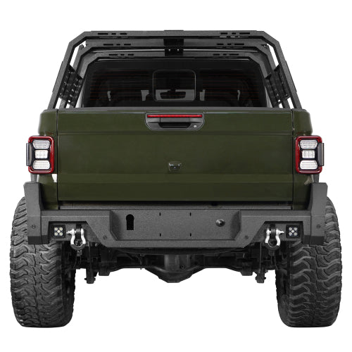 LandShaker Jeep JT Rear Bumper w/ Bedside Slider Steps for Jeep Gladiator JT lsg7019s 2