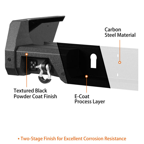 LandShaker Jeep JT Rear Bumper w/ Bedside Slider Steps for Jeep Gladiator JT lsg7019s 7