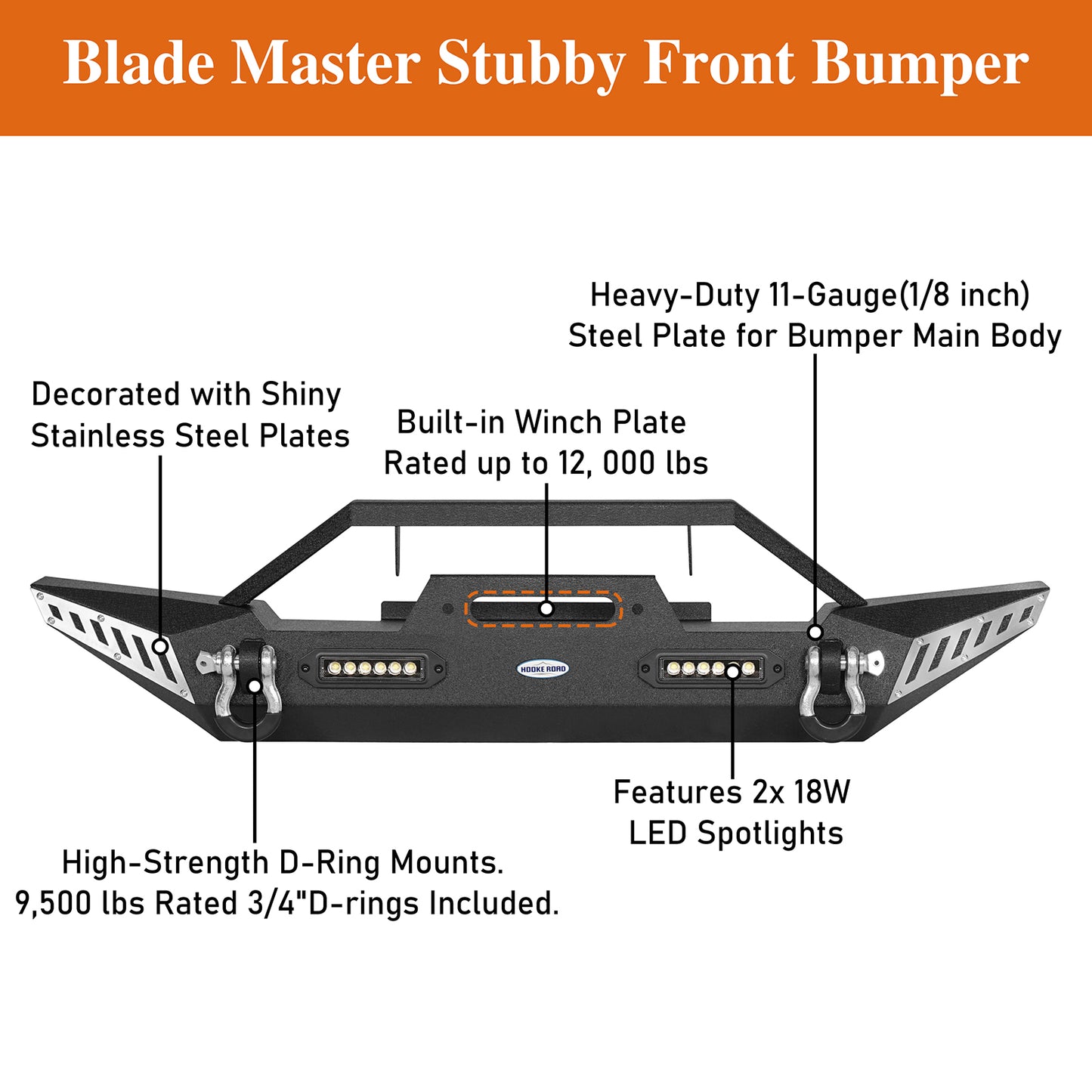 Jeep TJ Front and Rear Bumper Combo w/Tire Carrier for 1987-2006 Jeep Wrangler YJ TJ - LandShaker 4x4 LSG.1010+LSG.1011 12