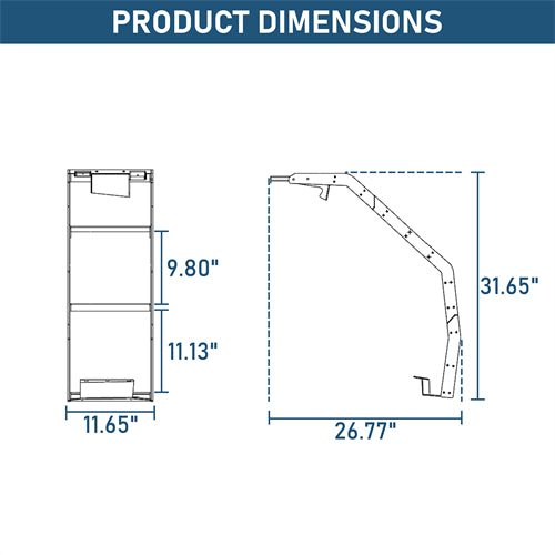 Rear Hatch Ladder For 2013-2017 Subaru XV Crosstrek - Landshaker4x4