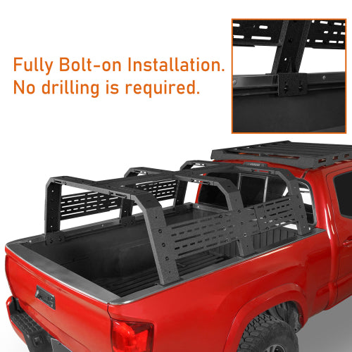 LandShaker18.8" High Overland Bed Rack for Toyota Tacoma & Tundra lsg9905s 11