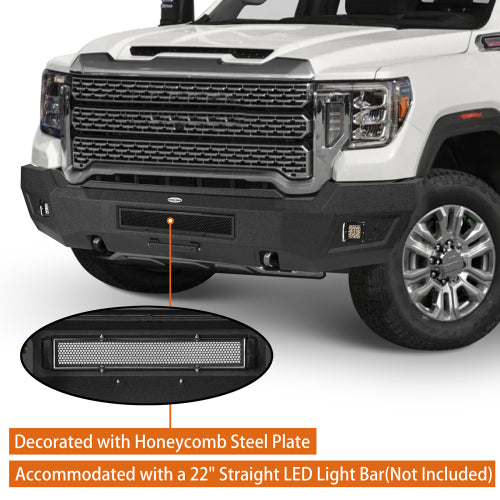 LandShaker Aftermarket Front Bumper w/ LED Spotlights for 2020-2023 GMC Sierra 2500HD lsg9200 10