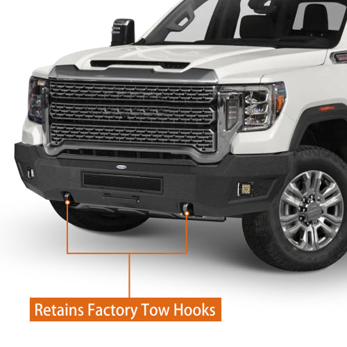 LandShaker Aftermarket Front Bumper w/ LED Spotlights for 2020-2023 GMC Sierra 2500HD lsg9200 12