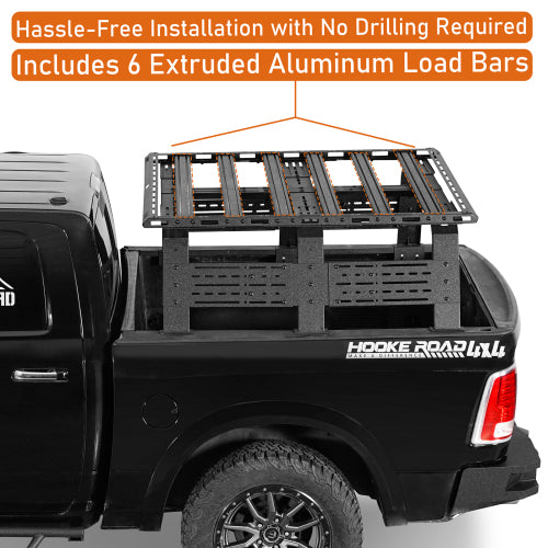 LandShaker Full-Size Truck Bed Rack Platform for Ford F-150 & Ram 1500 & Chevy Silverado 1500 & GMC Sierra 1500 & Toyota Tundra lsg9913s 11