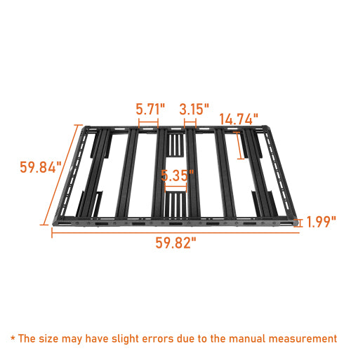 LandShaker Full-Size Truck Bed Rack Platform for Ford F-150 & Ram 1500 & Chevy Silverado 1500 & GMC Sierra 1500 & Toyota Tundra lsg9913s 7