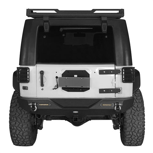 Front Bumper w/Grille Guard & Rear Bumper for 2007-2018 Jeep Wrangler JK - LandShaker 4x4 LSG.2038+2030 6