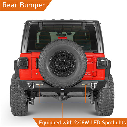 Jeep JL Mad Max Front Bumper & Rear Bumper for 2018-2023 Jeep Wrangler JL - LandShaker 4x4 LSG.3020+3003 9