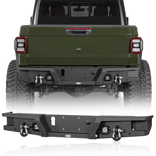 Jeep JT Mid Width Front Bumper & Rear Bumper for 2020-2024 Jeep Gladiator - LandShaker 4x4 ls30187003s 11