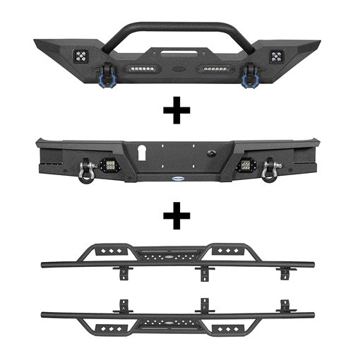 Mid Width Front Bumper / Rear Bumper / Side Steps Nerf Bars(20-25 Jeep Gladiator JT)-LandShaker