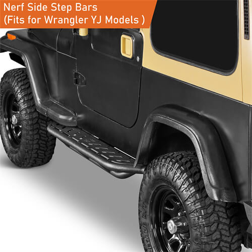 Off-road Nerf Side Step Bars For 1987-1995 Jeep Wrangler YJ - LandShaker-lsg1065-4