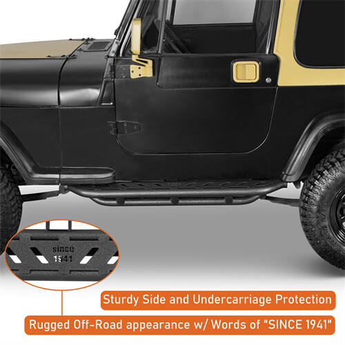 Off-road Nerf Side Step Bars For 1987-1995 Jeep Wrangler YJ - LandShaker-lsg1065-6