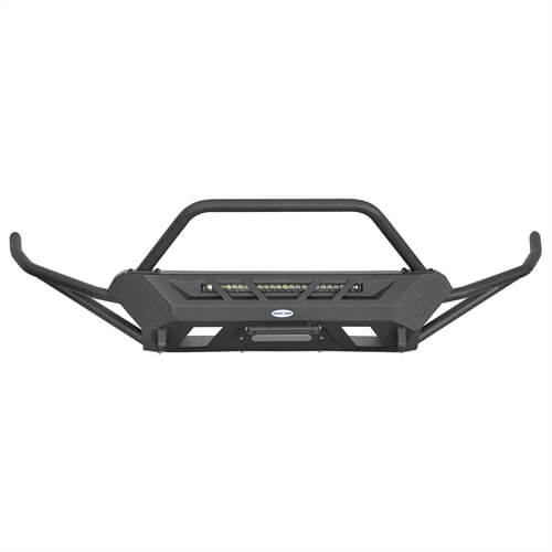Off Road Tube Front Bumper w/ LED Light Bar For 2016-2023 Toyota Tacoma 3rd Gen - LandShaker