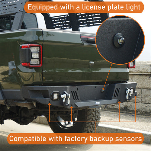 LandShaker Offroad Rear Bumper for 2020-2023 Jeep Gladiator JT lsg7010s 7