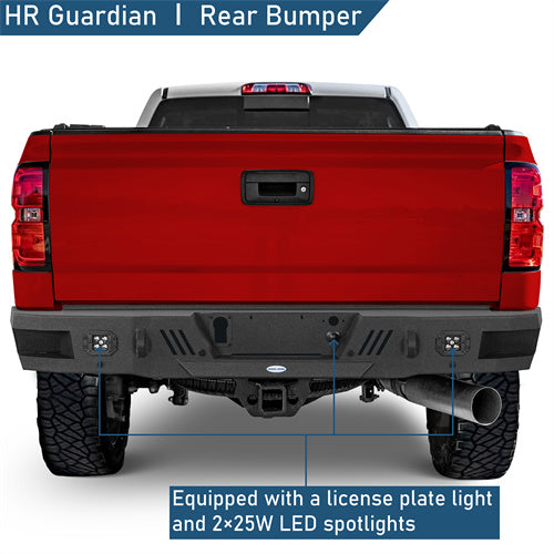 Rear Bumper For 2011-2019 Chevy Silverado 2500HD/3500HD & GMC Sierra 2500HD/3500HD - Landshaker4x4