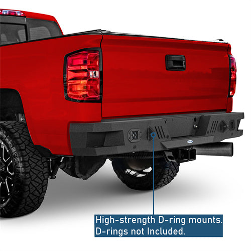 Rear Bumper For 2011-2019 Chevy Silverado 2500HD/3500HD & GMC Sierra 2500HD/3500HD - Landshaker4x4