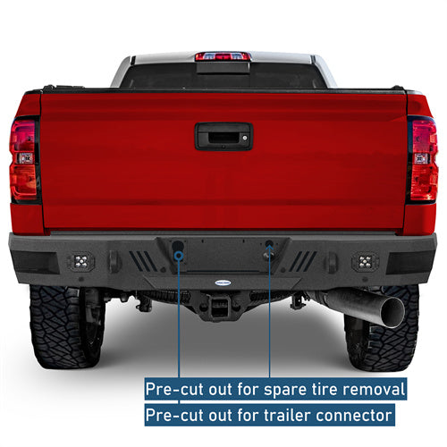 Rear Bumper For 2011-2019 Chevy Silverado 2500HD/3500HD & GMC Sierra 2500HD/3500HD - Landshaker4x4