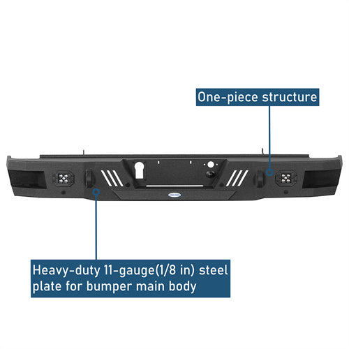 Rear Bumper For 2011-2019 Chevy Silverado 2500HD/3500HD & GMC Sierra 2500HD/3500HD - Landshaker4x4