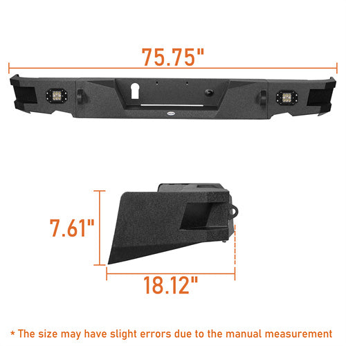 Dodge Ram Rear Bumper for 2009-2018 Dodge Ram 1500 - LandShaker 4x4 l6002s 9