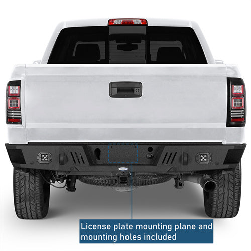Rear Bumper w/ LED Spotlights For 2007-2018 GMC Sierra 1500 - Landshaker4x4