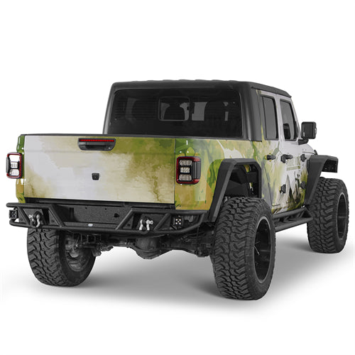 Tubular Rear Bumper For 2020-2025 Jeep Gladiator JT - Landshaker4x4