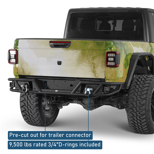 Tubular Rear Bumper For 2020-2025 Jeep Gladiator JT - Landshaker4x4