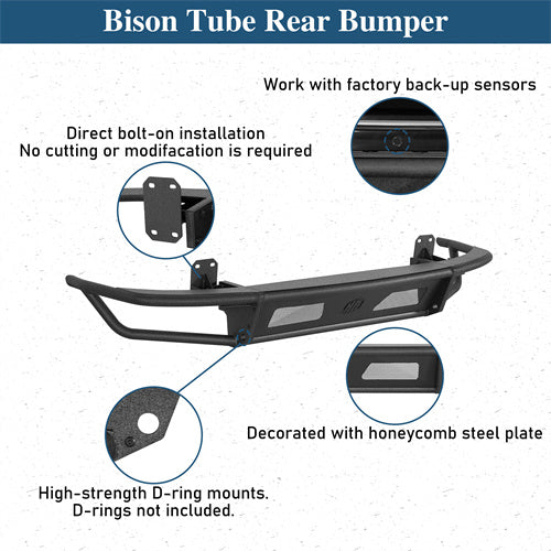 Basion Tube Rear Bumper For 2008-2010 Porsche Cayenne 957 - Landshaker4x4