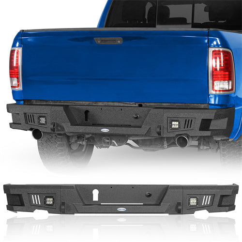 Durable Rear Bumper w/LED Lights(09-18 Dodge Ram 1500)-LandShaker