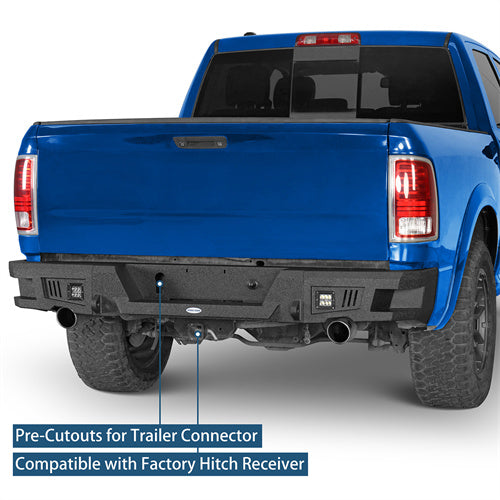 Durable Rear Bumper w/LED Lights(09-18 Dodge Ram 1500)-LandShaker