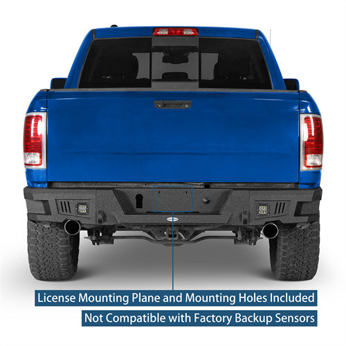 Durable Rear Bumper w/LED Lights(09-18 Dodge Ram 1500)-LandShaker