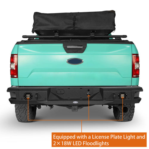 LandShaker Rear Bumper w/ LED Floodlights for 2018-2020 Ford F-150, Excluding Raptor lsg8251s 10