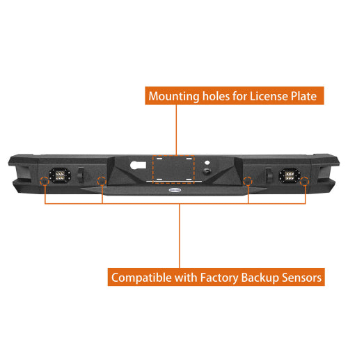 LandShaker Rear Bumper w/ LED Floodlights for 2018-2020 Ford F-150, Excluding Raptor lsg8251s 8