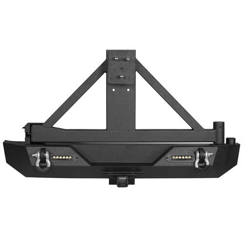 Explorer Rear Bumper w/Tire Carrier For 1987-2006 Jeep Wrangler YJ TJ-LandShaker