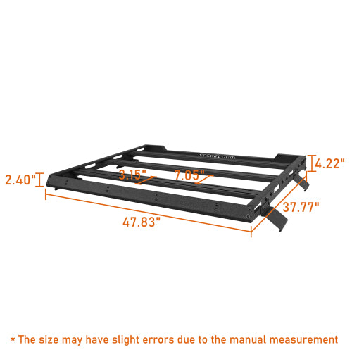 LandShaker Rear Half Roof Rack for 2021-2023 Ford Bronco 4-Door Hardtop lsg8905s 6