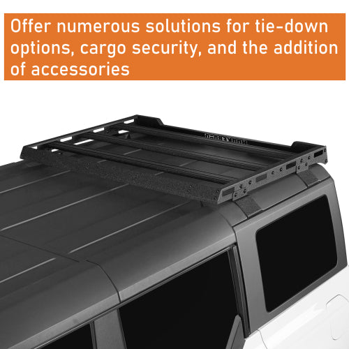LandShaker Rear Half Roof Rack for 2021-2023 Ford Bronco 4-Door Hardtop lsg8905s 9