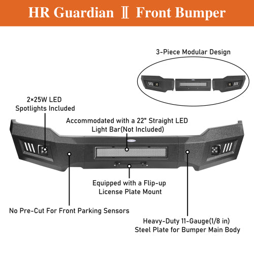 LandShaker Replacement Full-Width Front Bumper for 2018-2020 Ford F-150, Excluding Raptor lsg8256 10