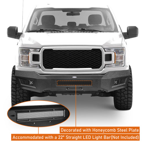 LandShaker Replacement Full-Width Front Bumper for 2018-2020 Ford F-150, Excluding Raptor lsg8256 9