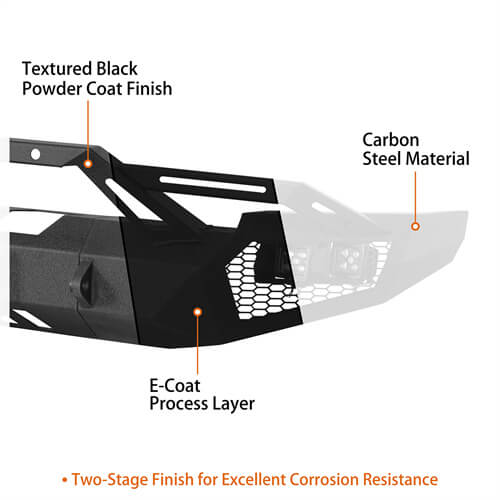 Road Trip Front Bumper w/ LED Spotlights For 2007-2013 Chevy Silverado 1500 2nd Generation - LandShaker-lsg9034-10