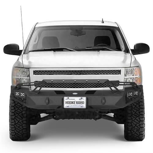 Road Trip Front Bumper w/ LED Spotlights For 2007-2013 Chevy Silverado 1500 2nd Generation - LandShaker-lsg9034-2
