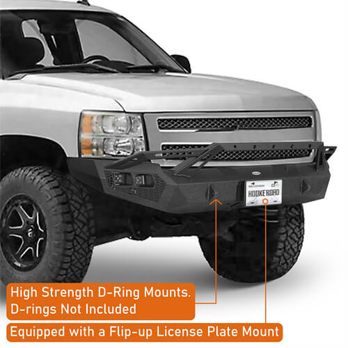 Road Trip Front Bumper w/ LED Spotlights For 2007-2013 Chevy Silverado 1500 2nd Generation - LandShaker-lsg9034-6